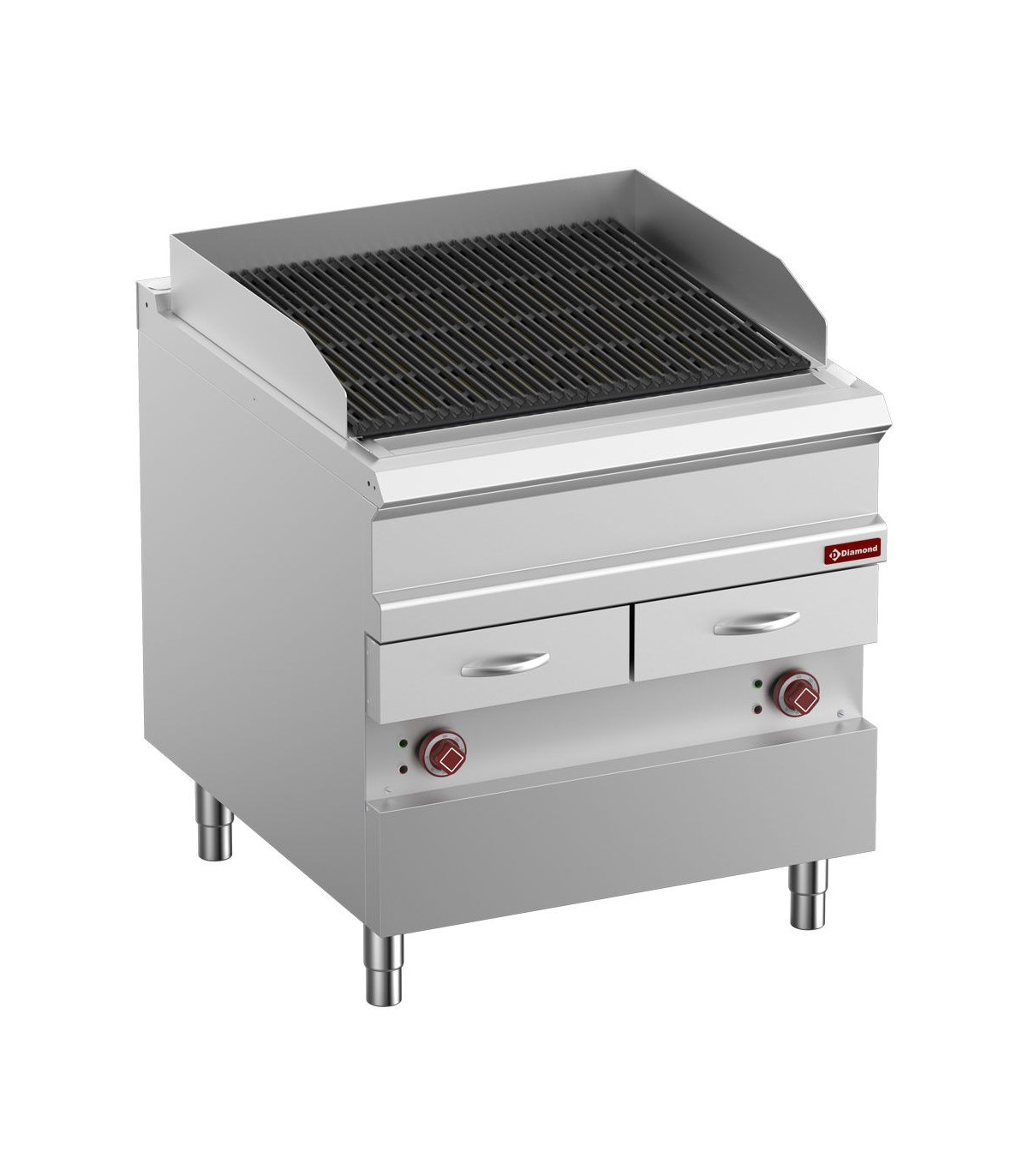 GRILL VAPEUR ELECTRIQUE GRILLE EN FONTE DOUBLE FACE MODULE 1/1 OPTIMA 900 DIAMOND dans PLAQUE A SNACKER
