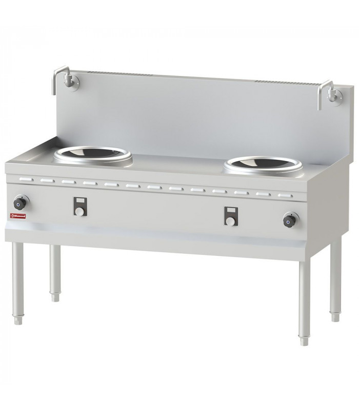 FOURNEAU WOK INDUCTION 2 ZONES Ø300MM DIAMOND dans WOK