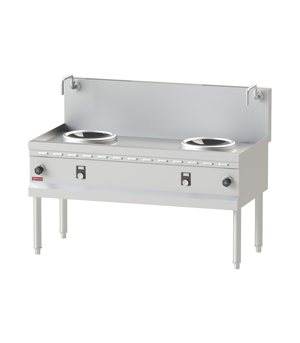 FOURNEAU WOK INDUCTION 2 ZONES Ø300MM DIAMOND dans WOK