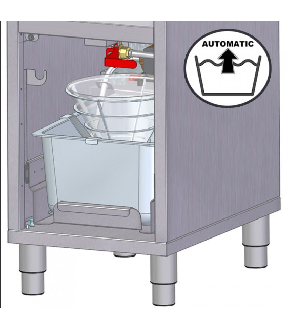 FRITEUSE ELECTRIQUE AVEC SYSTEME DE FILTRATION 1 CUVE 16LT SUR MEUBLE DIAMOND dans ELECTRIQUE
