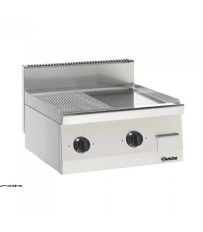 PLAQUE GRILLADE 1/2 LISSE + 1/2 RAINUREE ELECTRIQUE SERIE 600 IMBISS BARTSCHER dans GRILLADE ET PLANCHA