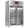 ARMOIRE FRIGORIFIQUE VENTILEE 1400LT 2 PORTES VITREES GN 2/1 SUR ROUES DIAMOND dans FRIGOS INOX