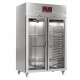 ARMOIRE DE CONGELATION VENTILEE 1400LT 2 PORTES VITREES GN2/1 SUR ROUES DIAMOND
