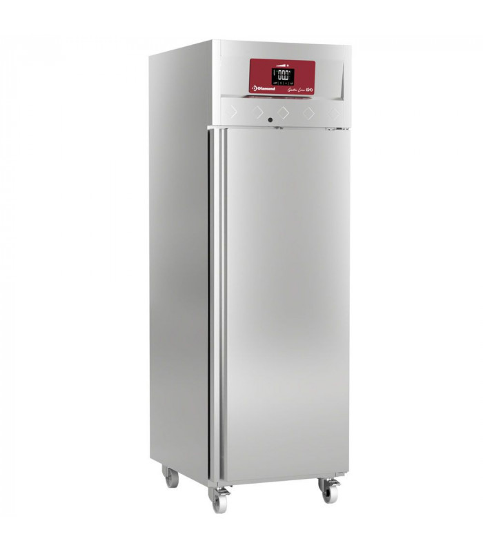 ARMOIRE DE CONGELATION VENTILEE 700LT 1 PORTE GN2/1 SUR ROUES DIAMOND dans CONSERVATEUR INOX