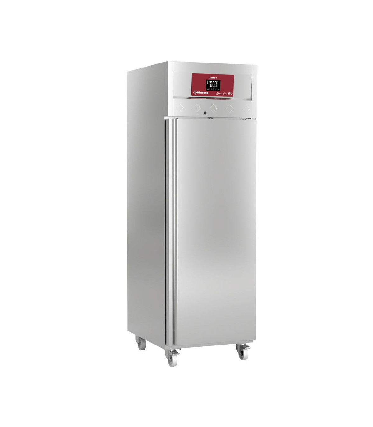 ARMOIRE DE CONGELATION VENTILEE 700LT 1 PORTE GN2/1 SUR ROUES DIAMOND dans CONSERVATEUR INOX