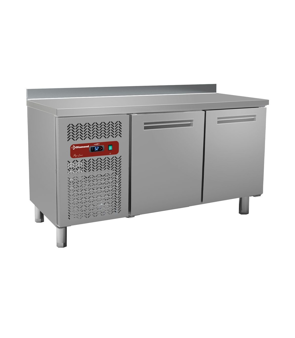 TABLE FRIGORIFIQUE VENTILEE 2 PORTES  0° +8°C AVEC DOSSERET P600 DIAMOND dans TABLES REFRIGEREES
