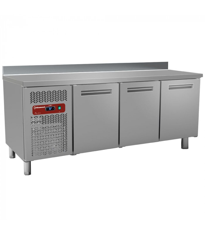 TABLE FRIGORIFIQUE VENTILEE 3 PORTES  0° +8°C AVEC DOSSERET DIAMOND dans TABLES REFRIGEREES