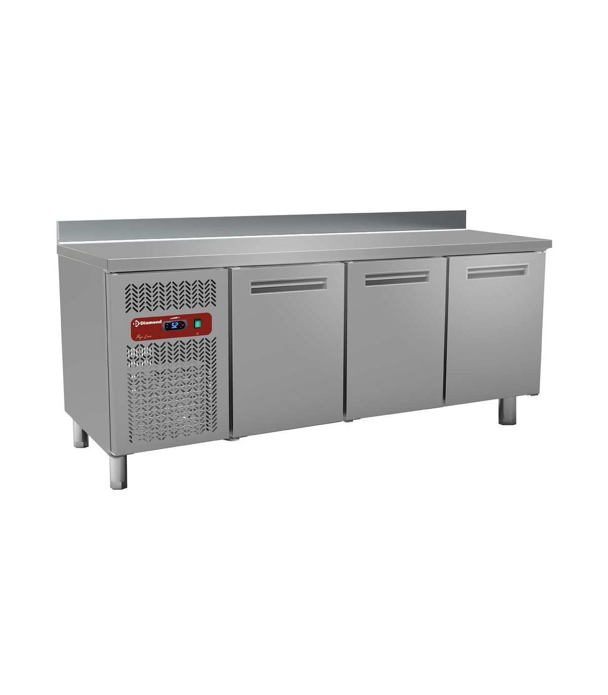 TABLE FRIGORIFIQUE VENTILEE 3 PORTES  0° +8°C AVEC DOSSERET DIAMOND dans TABLES REFRIGEREES