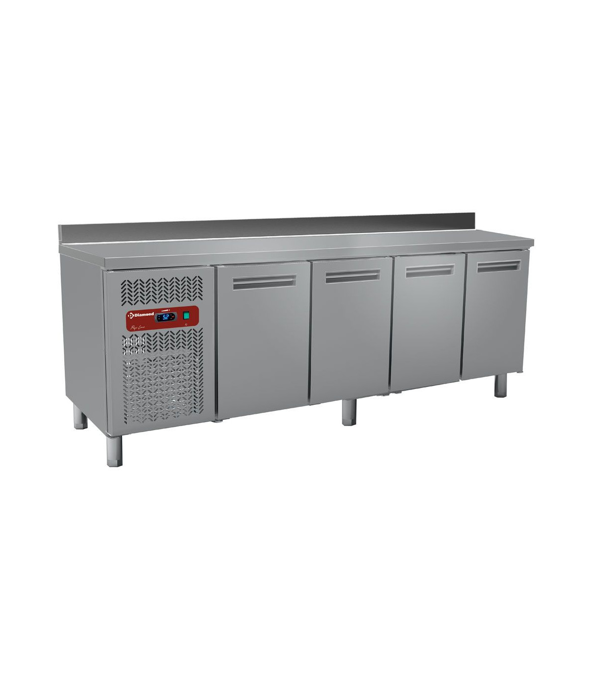 TABLE REFRIGEREE VENTILEE 0°C+8°C 4 PORTES AVEC DOSSERET DIAMOND dans TABLES REFRIGEREES