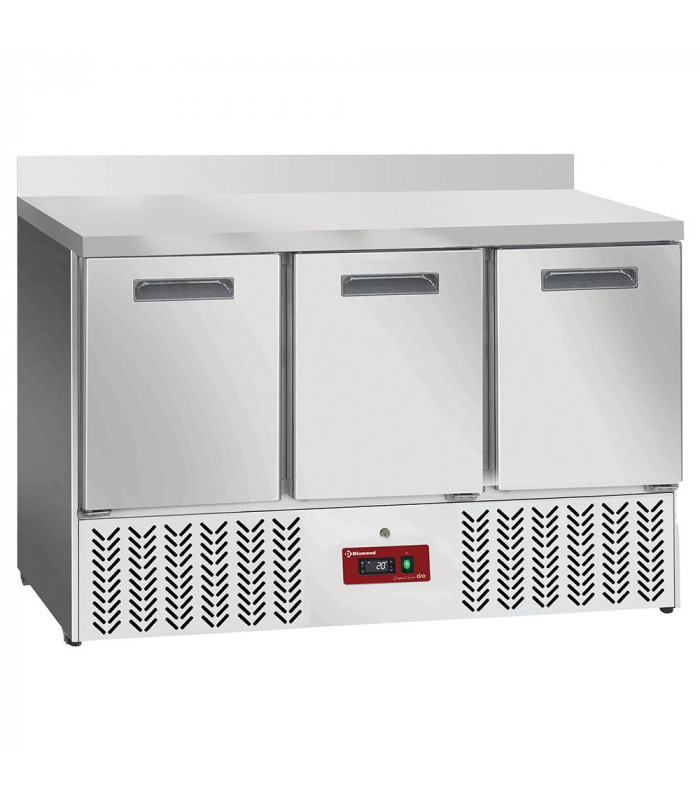 TABLE FRIGORIFIQUE 3 PORTES GN1/1 AVEC DOSSERET DIAMOND dans TABLES REFRIGEREES