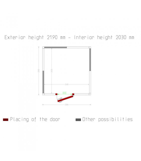 CHAMBRE FROIDE 80MM DIMENSIONS INTERIEURE 2430X2430XH2030MM 11.99M³ DIAMOND dans CHAMBRE FROIDE SANS GROUPE