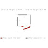 CHAMBRE FROIDE 80MM DIMENSIONS INTERIEURE 1430X1230XH2030MM 3.57M³ DIAMOND dans CHAMBRE FROIDE SANS GROUPE