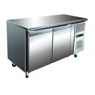 TABLE POSITIVE 2 PORTES GN1/1 R600A 1360X700X850 AMATIS dans TABLES REFRIGEREES