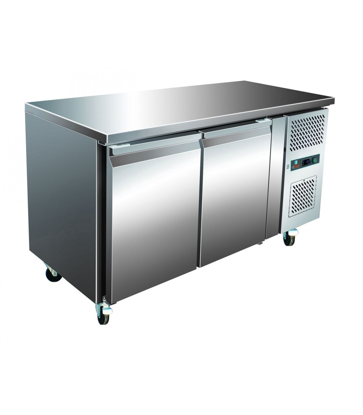 TABLE POSITIVE 2 PORTES GN1/1 R600A 1360X700X850 AMATIS dans TABLES REFRIGEREES