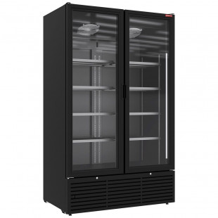 VITRINE VENTILEE POSITIVE 1455LT 3 PORTES COULISSANTES NOIRE 160CM DIAMOND dans FRIGOS BOISSONS