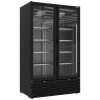 VITRINE VENTILEE POSITIVE 1142LT 2 PORTES COULISSANTES NOIRE 120CM DIAMOND dans FRIGOS BOISSONS