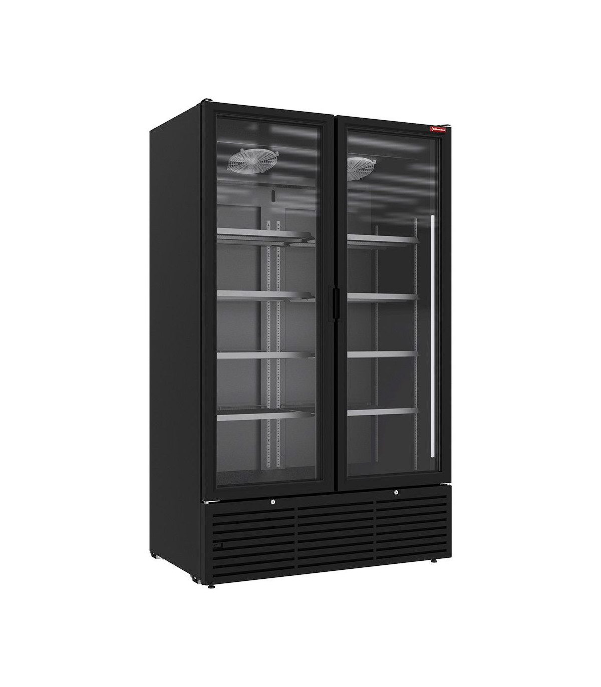 VITRINE VENTILEE POSITIVE 1142LT 2 PORTES COULISSANTES NOIRE 120CM DIAMOND dans FRIGOS BOISSONS