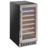 VITRINE CAVE A VINS VENTILEE PORTE EN ACIER INOX 106LT NOIRE DIAMOND dans CAVE A VIN