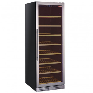VITRINE CAVE A VIN VENTILEE PORTE EN ACIER INOX 470LT NOIRE DIAMOND dans CAVE A VIN