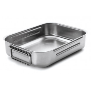 PLAT A ROTIR INOX 18/10 ANSES TOMBANTES 40X28CM LACOR dans PLAQUE DE CUISSON