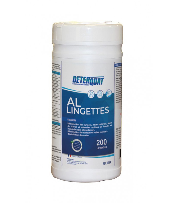 LINGETTE DESINFECTANTE 200 PIECES DETERQUAT dans DISTRIBUTEURS