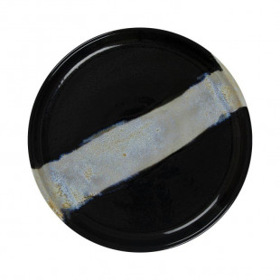 ASSIETTE PLATE BORD DROIT Ø21CM CIRCE NOIR & NACRE SARREGUEMINES dans SARREGUEMINES