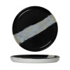 ASSIETTE PLATE BORD DROIT Ø21CM CIRCE NOIR & NACRE SARREGUEMINES dans SARREGUEMINES