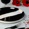 ASSIETTE PLATE BORD DROIT Ø21CM CIRCE NOIR & NACRE SARREGUEMINES dans SARREGUEMINES