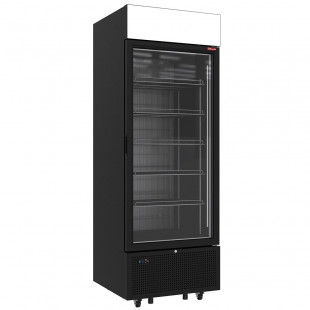 VITRINE VENTILEE NEGATIVE VITREE 646LT 5 NIVEAUX FIXES AVEC CAISSON LUMINEUX NOIRE DIAMOND dans CONGELATEURS VITRINES