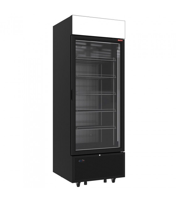 VITRINE VENTILEE NEGATIVE VITREE 646LT 5 NIVEAUX FIXES AVEC CAISSON LUMINEUX NOIRE DIAMOND dans CONGELATEURS VITRINES