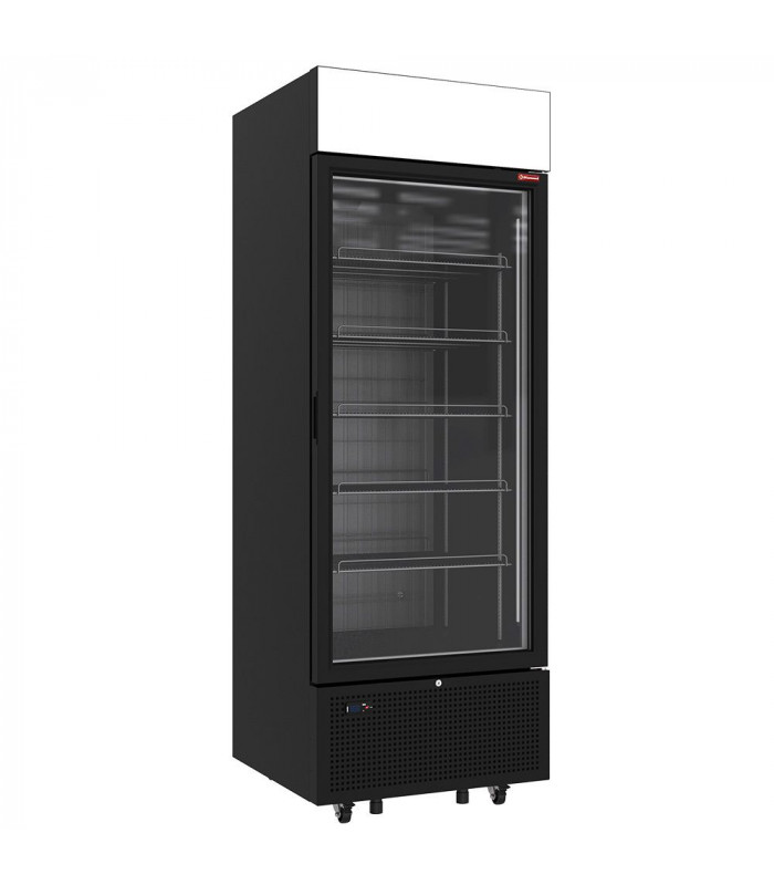 VITRINE VENTILEE NEGATIVE VITREE 646LT 5 NIVEAUX FIXES AVEC CAISSON LUMINEUX NOIRE DIAMOND dans CONGELATEURS VITRINES