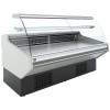 COMPTOIR STATIQUE AVEC RESERVE VITRE BOMBEE FRONTAL BLANC 105CM DIAMOND dans COMPTOIR