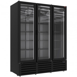 VITRINE VENTILEE POSITIVE 1455LT 3 PORTES COULISSANTES NOIRE 160CM DIAMOND dans FRIGOS BOISSONS