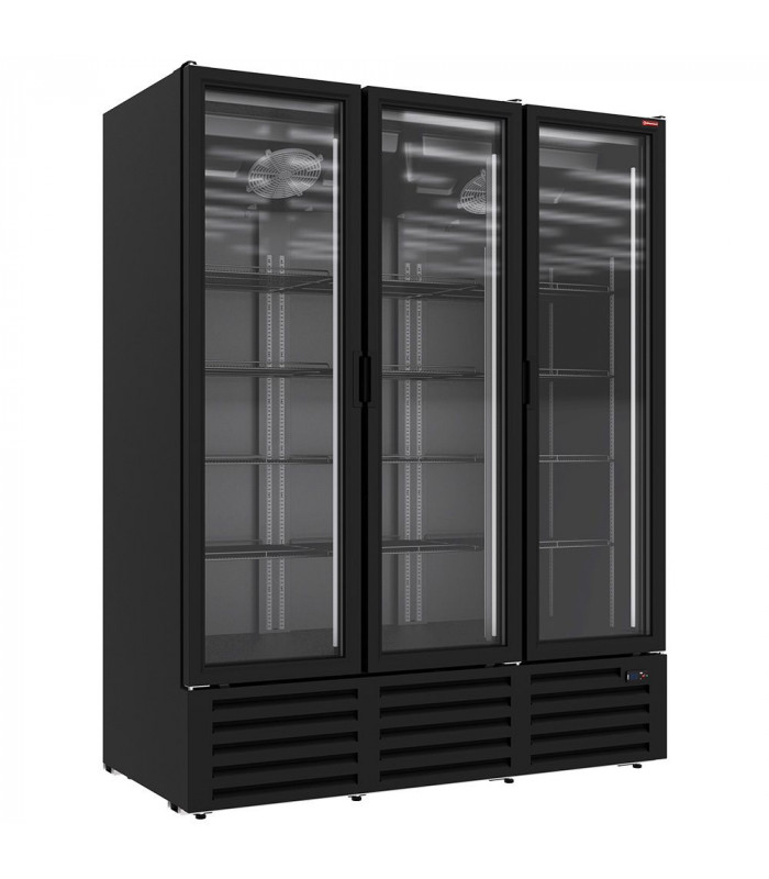 VITRINE VENTILEE POSITIVE 1455LT 3 PORTES COULISSANTES NOIRE 160CM DIAMOND dans FRIGOS BOISSONS