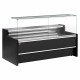 COMPTOIR VITRINE REFRIGERE VITRE DROITE 90° AVEC RESERVE NOIR 250CM DIAMOND