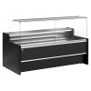 COMPTOIR VITRINE REFRIGERE VITRE DROITE 90° AVEC RESERVE NOIR 250CM DIAMOND dans COMPTOIR
