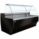 COMPTOIR VITRINE REFRIGERE A VITRE BOMBEE VENTILE AVEC RESERVE NOIR 300CM DIAMOND