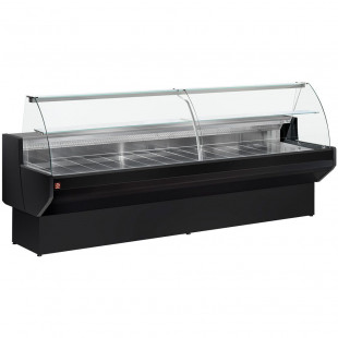 COMPTOIR VITRINE REFRIGERE VITRE BOMBEE AVEC RESERVE NOIR 1040MM DIAMOND dans COMPTOIR