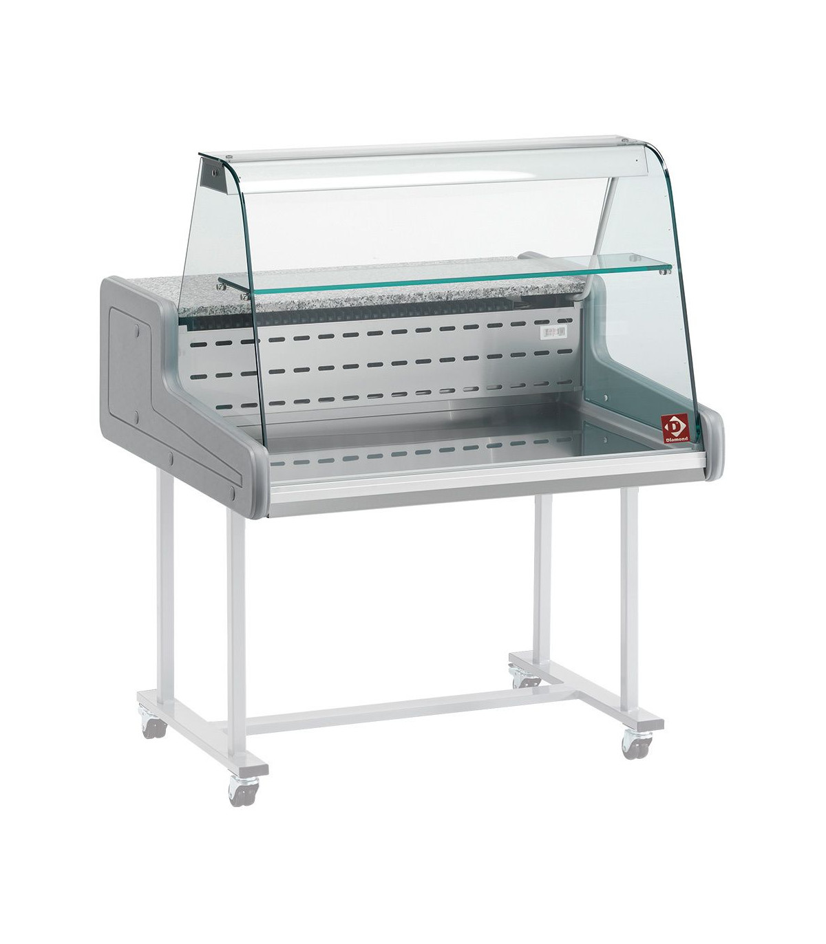 COMPTOIR VITRINE REFRIGEREE VITRE BOMBEE 100CM DIAMOND dans FRIGOS VITRINES