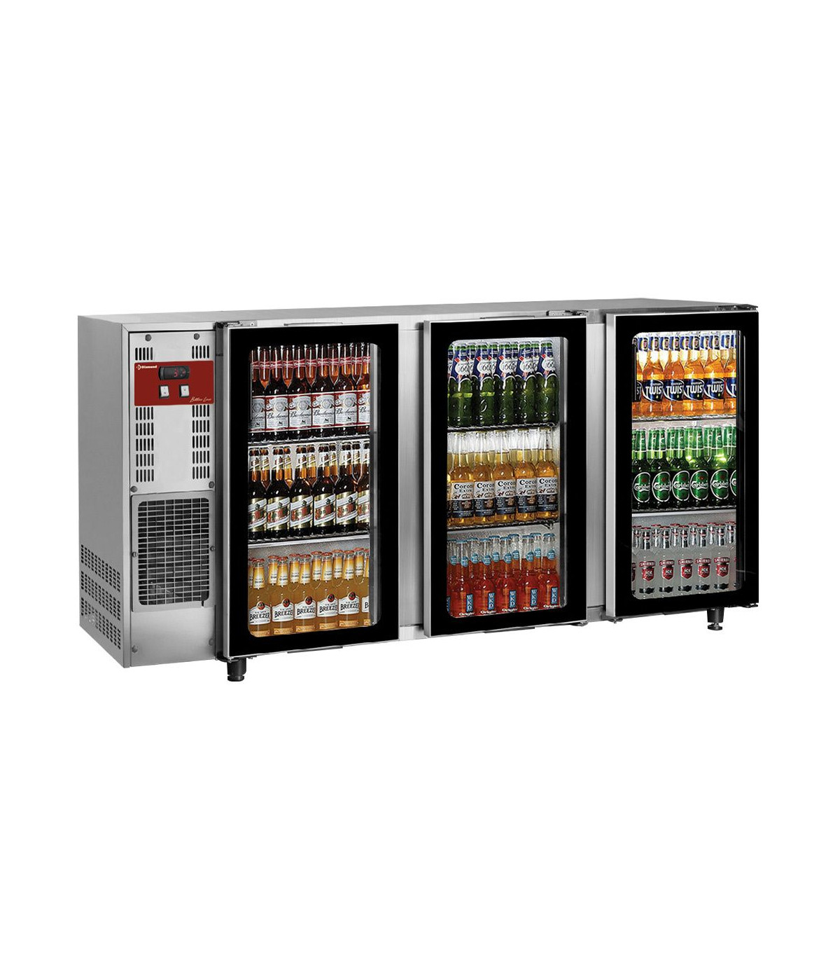 REFROIDISSEUR DE BOUTEILLES INOX 3 PORTES VITREES 579LT DIAMOND dans FRIGOS BAR