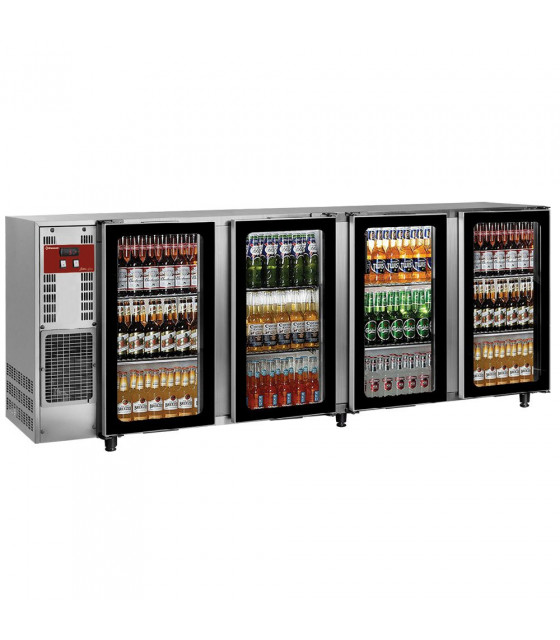 REFROIDISSEUR DE BOUTEILLES INOX 4 PORTES VITREES 783LT DIAMOND dans FRIGOS BAR