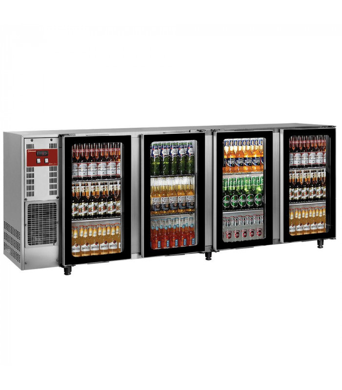 REFROIDISSEUR DE BOUTEILLES INOX 4 PORTES VITREES 783LT DIAMOND dans FRIGOS BAR