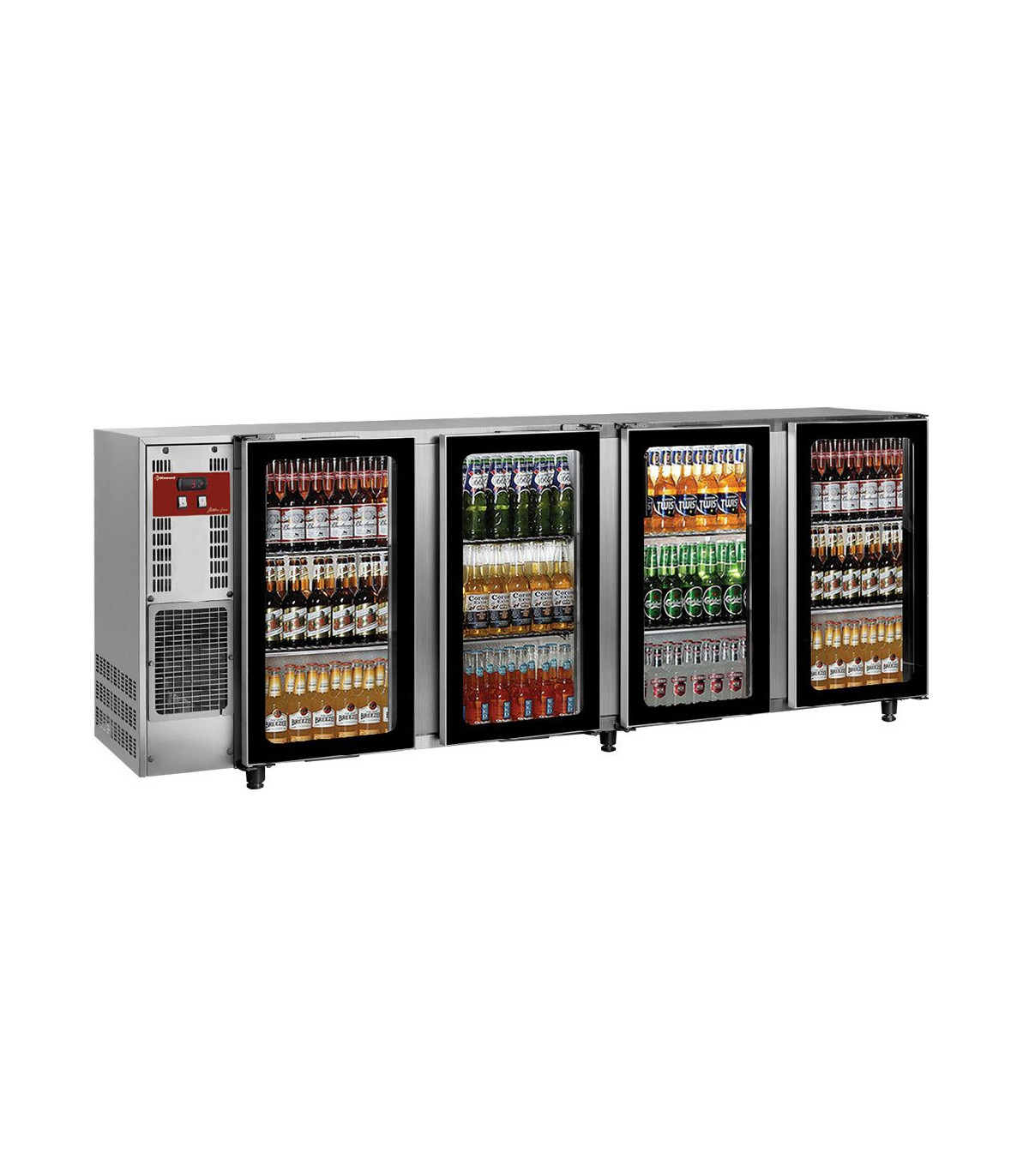 REFROIDISSEUR DE BOUTEILLES INOX 4 PORTES VITREES 783LT DIAMOND dans FRIGOS BAR