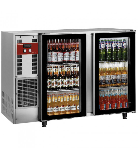 REFROIDISSEUR DE BOUTEILLES INOX 2 PORTES VITREES 375LT DIAMOND dans FRIGOS BAR