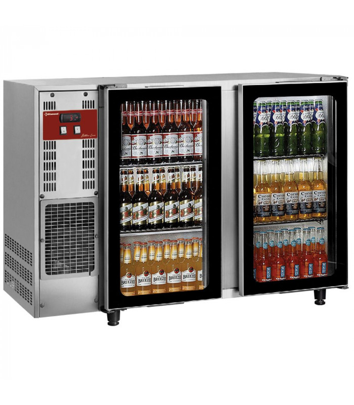 REFROIDISSEUR DE BOUTEILLES INOX 2 PORTES VITREES 375LT DIAMOND dans FRIGOS BAR