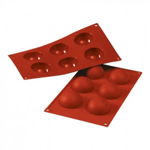 MOULE EN SILICONE DEMI-SPHERE 6 EMPREINTES SILICON FLEX dans MOULES PATISSERIES