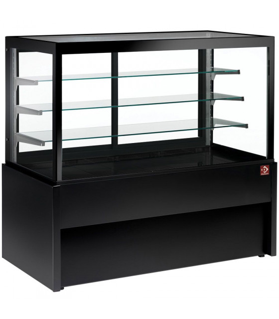 COMPTOIR VITRINE PANORAMIQUE NEUTRE 4 NIVEAUX SANS RESERVE NOIR 100CM DIAMOND dans VITRINE CHAUFFANTE
