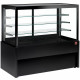 COMPTOIR VITRINE PANORAMIQUE NEUTRE 4 NIVEAUX SANS RESERVE NOIR 150CM DIAMOND