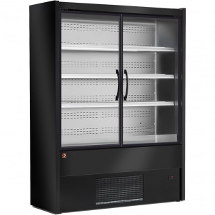 MEUBLE MURAL REFRIGERE PORTES BATTANTES NOIR 150CM DIAMOND dans VITRINES MURALE