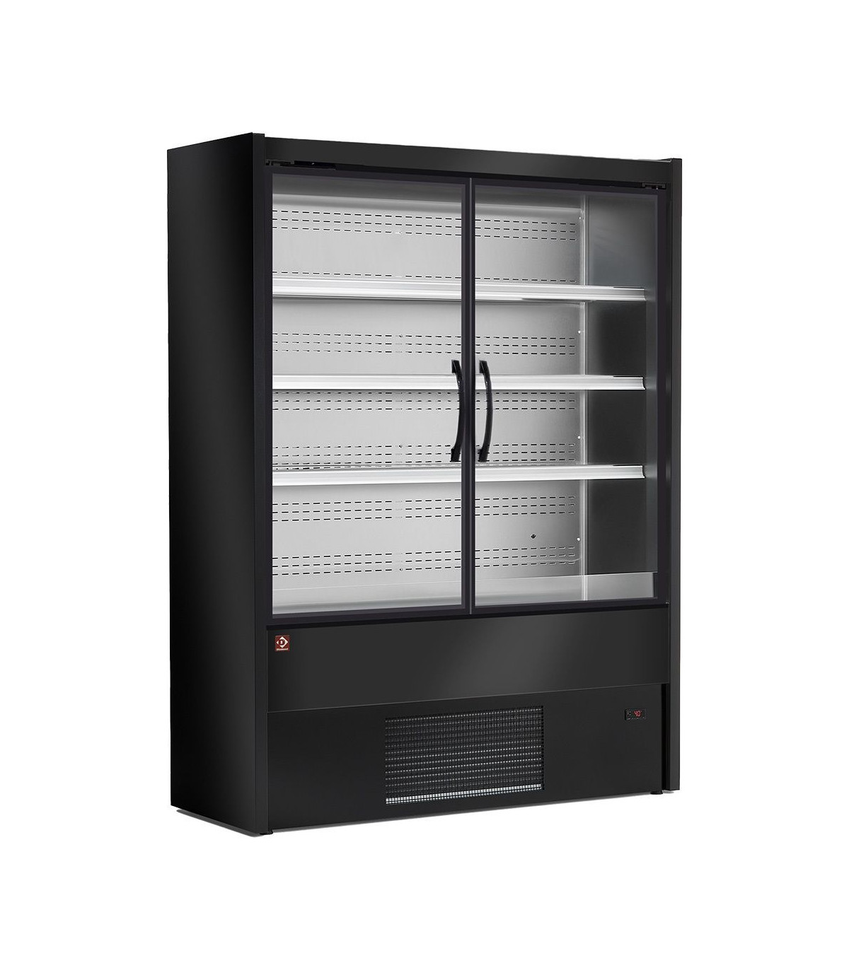 MEUBLE MURAL REFRIGERE PORTES BATTANTES NOIR 150CM DIAMOND dans VITRINES MURALE